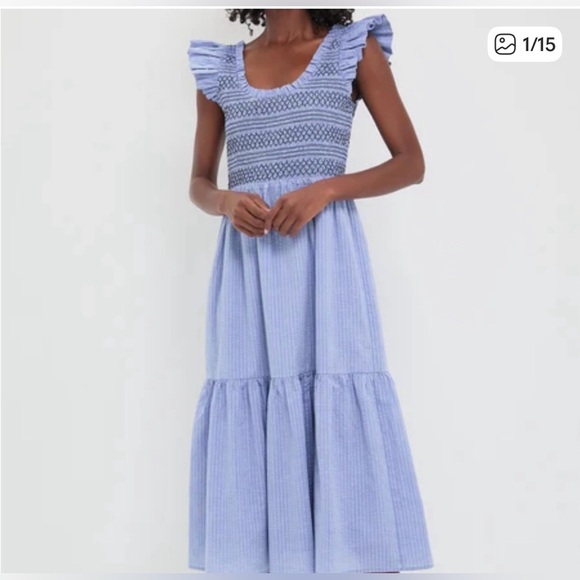 Pomander Place Dresses & Skirts - Pomander Place Elegant Blue Gathered Dress
